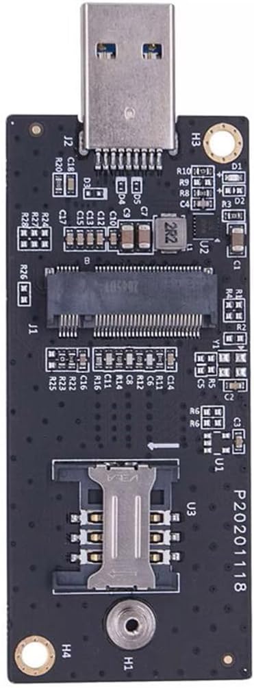 M.2 Key-B WWAN to USB 3.0 Adapter Riser Card w SIM Slot by NGFF