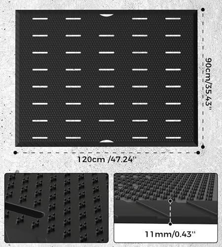 Rubber Floor Mats 47"x35", Commercial Restaurant Drainage Mat - Image 3