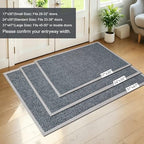 Braided Doormat Grey 17"x30", Non Slip, Back Door - Image 2