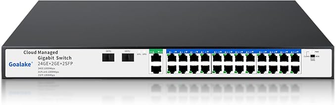 26 Port Gigabit Switch, Easy Smart Managed Ethernet Switch, Network Hub by Goalake