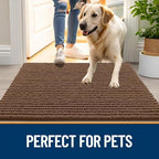 OLANLY Dog Door Mat for Muddy Paws 59x35, Extra Absorbent Chenille Mud Mat - Image 6