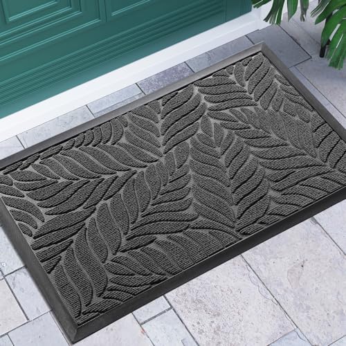 Yimobra Leaf Pattern Door Mat, 29.5 x 17 in by Yimobra