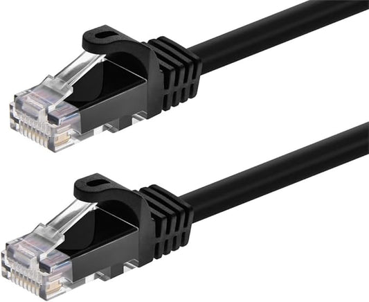 Monoprice Cat5e 75ft Black Patch Cable UTP 24AWG 350MHz Pure Bare Copper by Monoprice