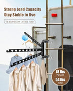 RV Clothes Drying Rack 180° Swivel Arms 90° Fold-Up - Image 3