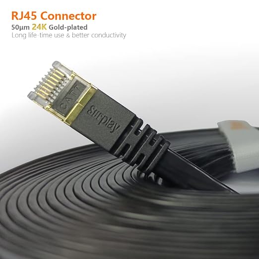 Cat7 Ethernet Cable 100FT-Black-10Gbps High Speed Outdoor&Indoor Double Shielded - Image 8