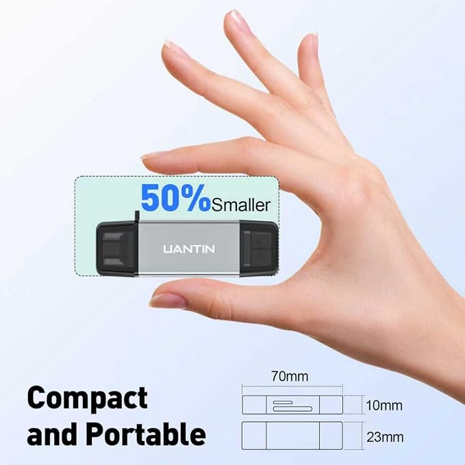 UANTIN SD Card Reader USB C, Dual Slots USB A & USB C Memory Card Adapter - Image 7