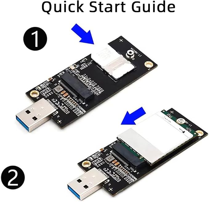NGFF M.2 Key-B WWAN to USB 3.0 Adapter Riser Card w SIM Slot - Image 7