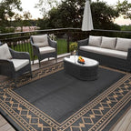 Outdoor Rug Waterproof for Patio, 8x10 Foldable Reversible Plastic Straw Carpet - Image 7