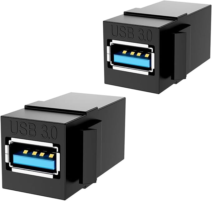 PANPEO USB 3.0 Keystone Jack Insert – Female to Female Coupler by PANPEO