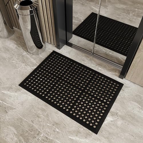 Ottomanson Heavy Duty Rubber Floor Mat – Non-Slip, Waterproof, Restaurants by Ottomanson