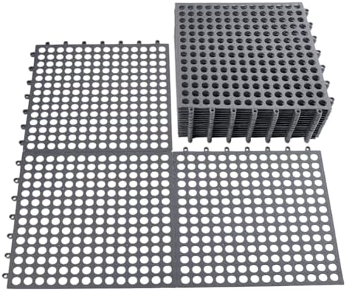 24 Pack Non Slip Shower Floor Mat, 12.2x12.2Inch Soft PVC Non Slip Shower Floor by INTERWARM