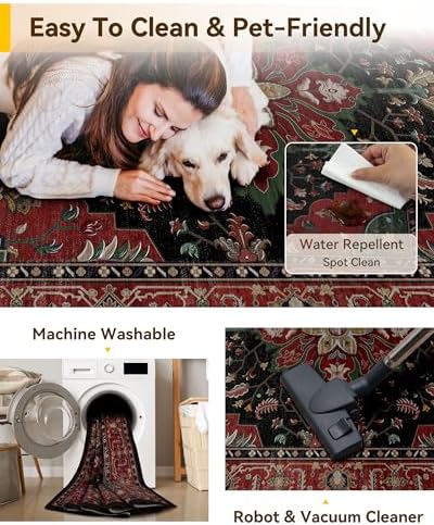 RELEANY Washable Area Rug, Runner 2'x8' - Image 4