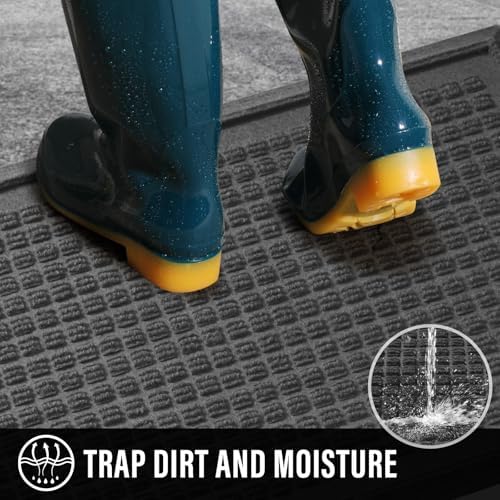 HIYARD Boot Tray for Entryway, Non-Slip Shoe Tray Drying Mat, Waterproof Boot - Image 5