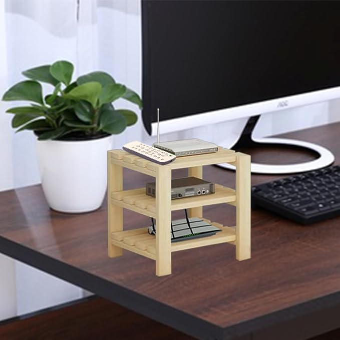 Generic Solid Wood Multi-Layer Wireless Router Heat Dissipation Rack, Desktop - Image 6