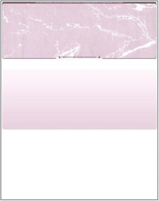Business Voucher Check Stock - 1000 Sheets, Check on Top, Burgundy Marble