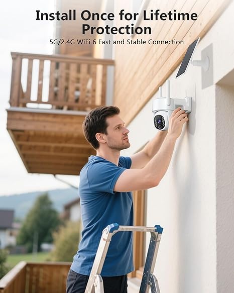 2K Security Camera System, 5GHz&2.4GHz WiFi Solar Wireless Cameras - Image 3