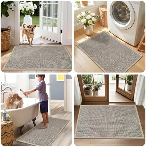 Braided Doormat Brown 17"x30", Non Slip, Back Door - Image 4