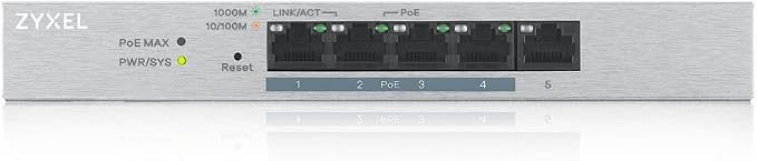 Zyxel 5-Port PoE Switch | Web Managed Gigabit Network Ethernet Splitter | 5X - Image 2