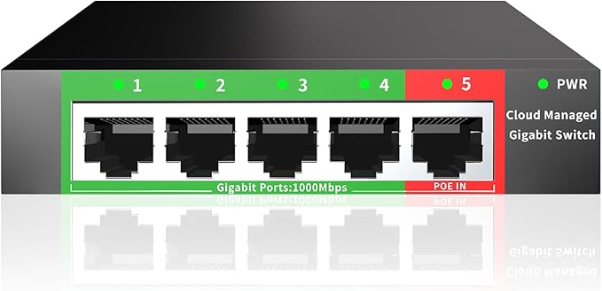 STEAMEMO 5-Port Gigabit Ethernet Switch | Smart Managed by STEAMEMO