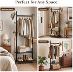 Taitiy Coat Rack Freestanding Solid Wood Clothes Rack - Image 6