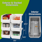 ReadySpace Large Stackable Plastic Storage Bins - Image 3