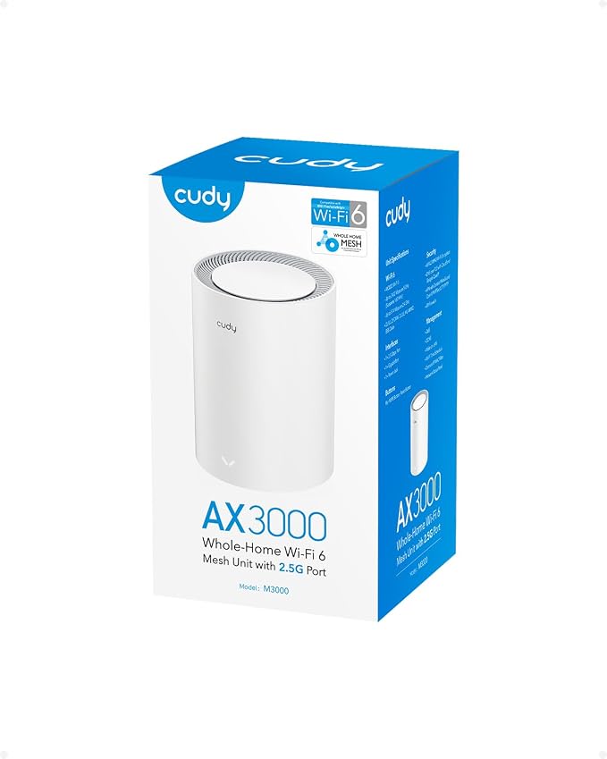 Cudy WiFi 6 Mesh Router AX3000, 2.5G Port, Whole Home Mesh WiFi System - Image 7