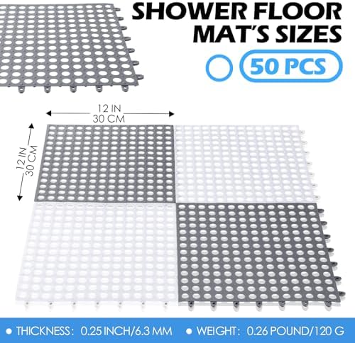Tinideya 50 Pcs Drainage Interlocking Floor Tiles - Image 2