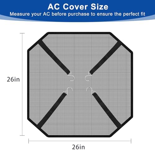 Central Air Conditioner Covers for Outside Units 26'' x 26'', AC Mesh Covers - Image 2