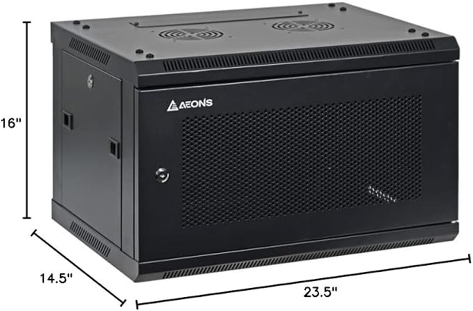 AEONS 6U Professional Wall Mount Network Server Cabinet Enclosure 19-Inch - Image 8