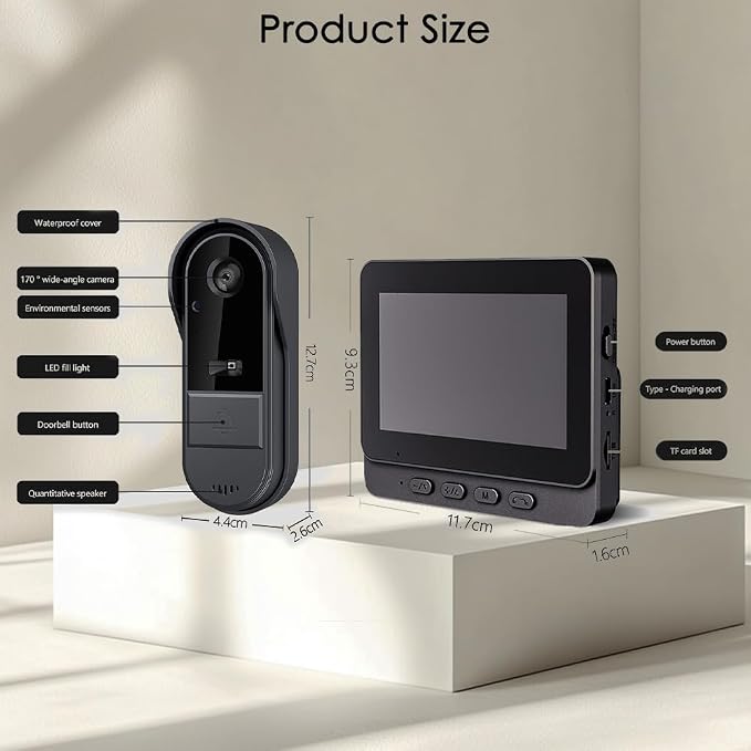TKMARS Doorbell Camera Wireless No Subscription 1080P, Waterproof Door Bell - Image 8