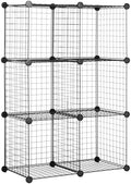 Amazon Basics 6 Cube Wire Grid Storage Organizer, Stackable Cubes, Cubby by AmazonBasics