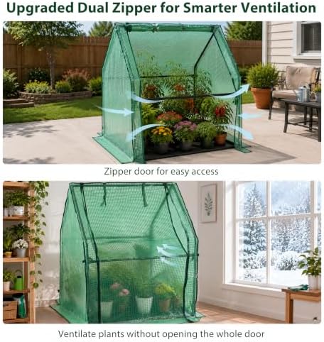 Gardzen Mini Greenhouse, PE Cover - Image 4