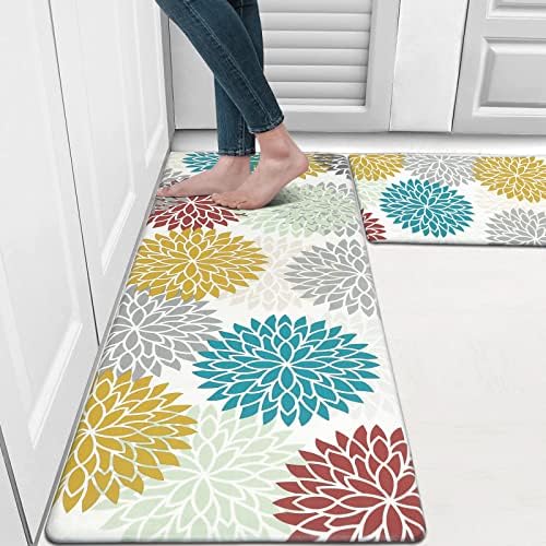 HEBE Anti Fatigue Kitchen Rugs Set of 2, Cushioned Kitchen Mats - Image 6