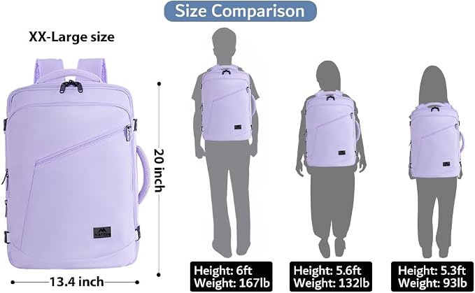 MATEIN Purple Backpack, Extra Large Travel Backpack - Image 3