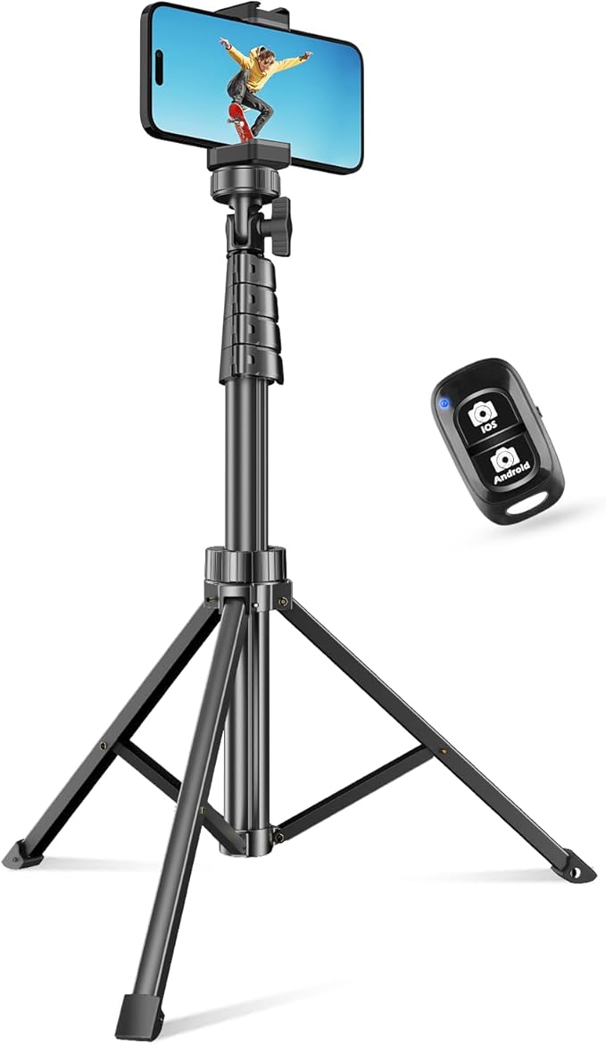 SENSYNE 62" Phone Tripod & Selfie Stick, Extendable Cell Phone Tripod Stand by sensyne