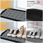 BEHERO Boot Tray Shoe Mat Decorative Patterned, Rubber Boot Matt Tray Indoor - Image 2