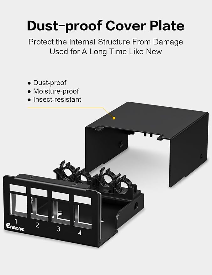 4 Port Patch Panel Blank Keystone Patch Panel UTP&STP Compatible - Image 6