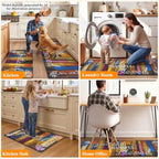 HEBE Anti Fatigue Kitchen Mat Set of 2, Cushioned Kitchen Mats - Image 7