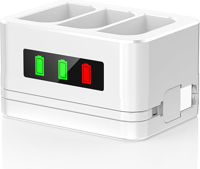 3-Slot Battery Charging Station/Battery Charger/Charging case, by Inspirationlightsupyourlife