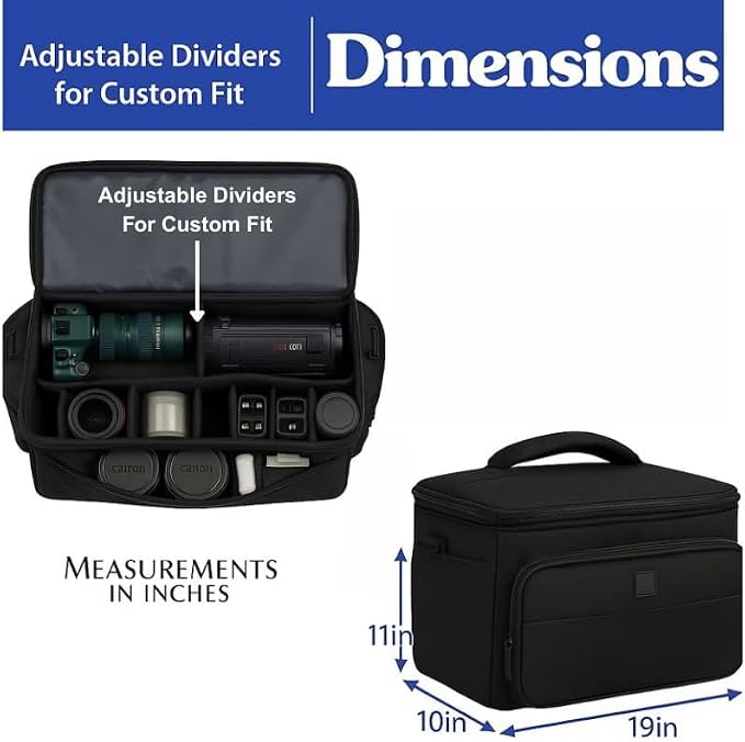 eCostConnection Extra Large Soft Padded Water Resistant Camcorder Equipment - Image 2