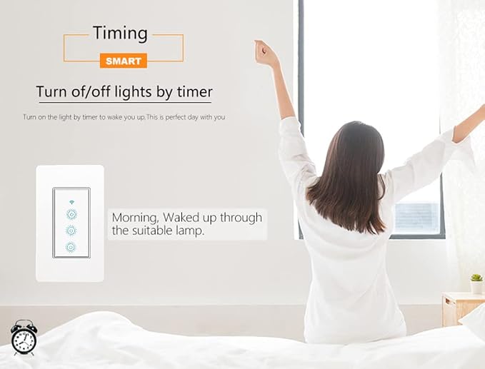 Nexete Smart Triple Light Switch, Remote Voice Control, Compatible - Image 5