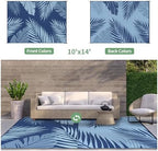 GENIMO Outdoor Rug, Waterproof Plastic Rugs 10'x14' - Image 2