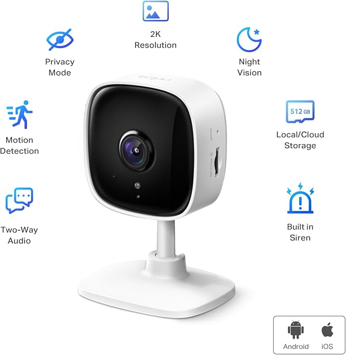 Tapo 2K Indoor Wired Security Camera - Image 2
