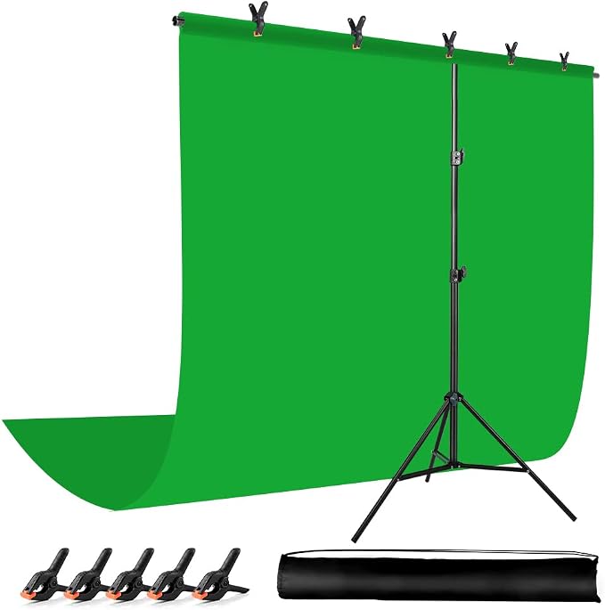 Green Screen Backdrop with Stand by JEBUTU