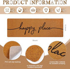 48''x16'' Long Doormat for Entrance Entry, Happy Place - Image 4
