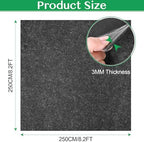ToLanbbt Outdoor Storage Shed Floor Mat, 8.2 x 8.2 FT Waterproof Carport Mat - Image 2