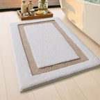 Color&Geometry Mini White Bathroom Rugs 24x16, Extra Soft Absorbent Microfiber - Image 4