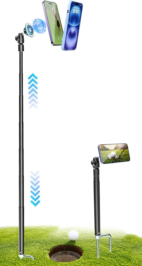 Golf Monopod Selfie Stick with Magnetic Phone Holder Mount by Kolasels