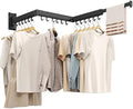 Wall Mounted Tri-Fold Clothes Drying Rack, Heavy Duty Collapsible Laundry by CHAHUANV