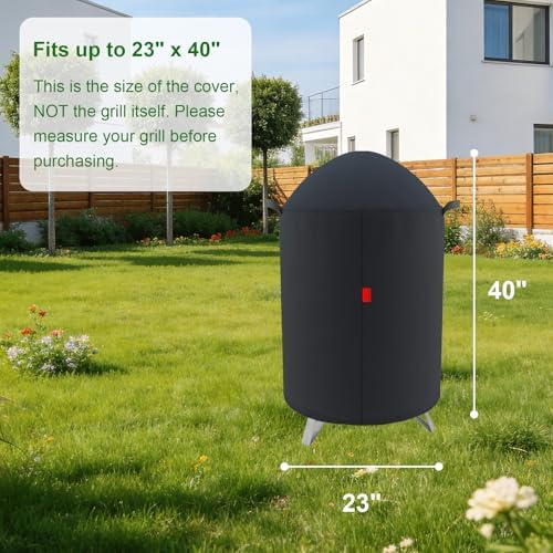 Outdoor Grill Cover Fits Cuisinart 18" Vertical Charcoal Smoker COS-118 - Image 2